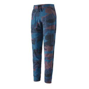 Patagonia Blue Camouflage Snap-T Fleece Jogger Sweatpants Pants Women's